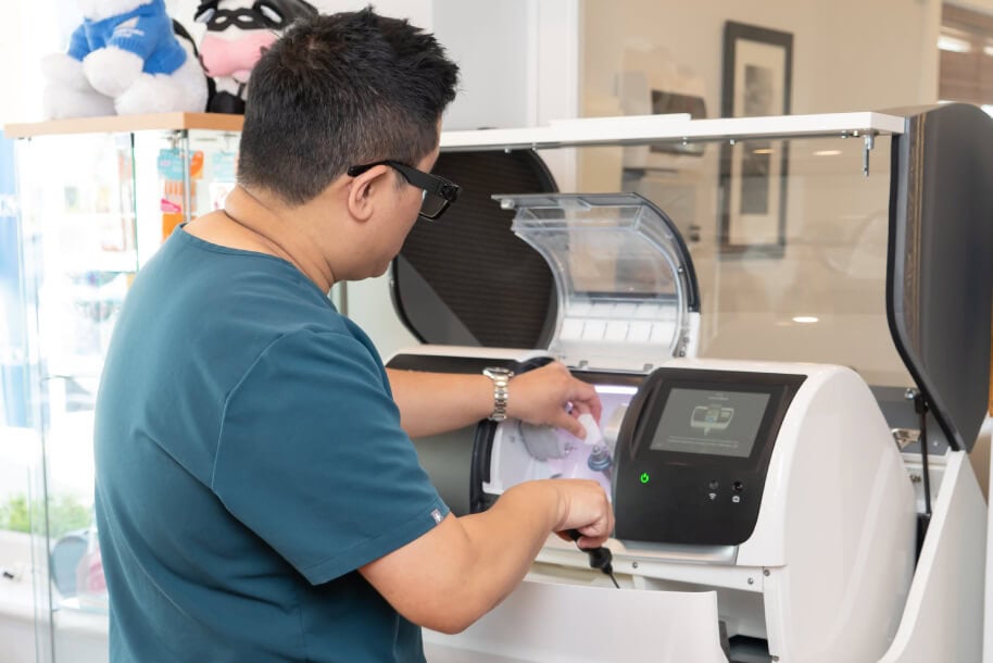 In-house dental milling or 3D printing